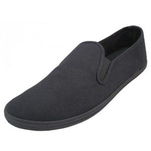 Men's Slip On Twin Gore Casual Canvas Shoes Rubber Sole Sizes 7 - 12